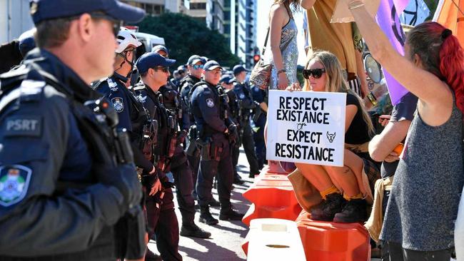 Legal experts say that if protesters are harmed during removal or arrest they won't have access to compensation. Picture: DARREN ENGLAND
