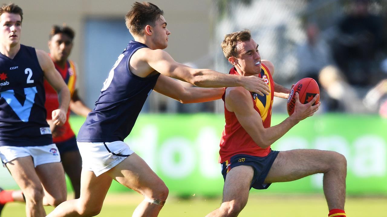 Luke Edwards in action for South Australia at the 2019 Under 18 AFL Championships. Picture Mark Brake/AFL Photos