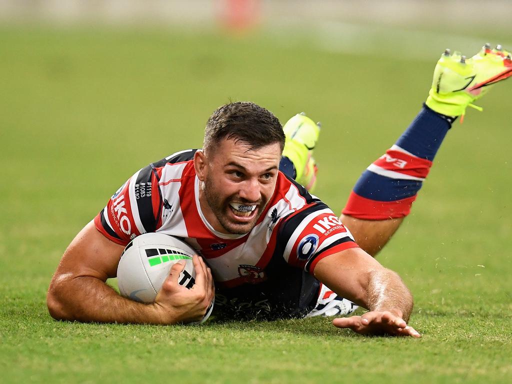 James Tedesco is wary of a Tom Trbojevic bounce back on Friday night. Picture: Ian Hitchcock/Getty Images