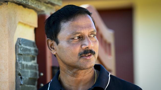 Neighbour Shaji Kunjunju speaks to media .Picture: Mark Brake