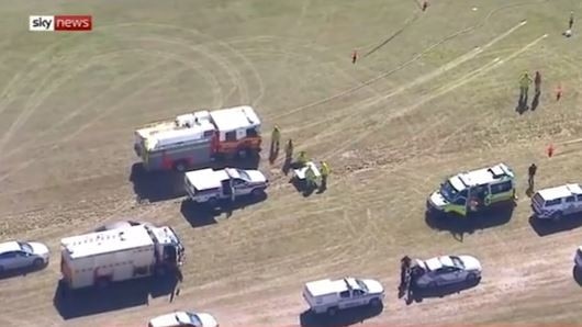 The plane crash at Caboolture. Picture: Supplied