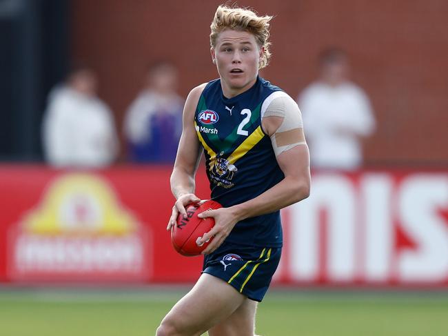 Levi Ashcroft of the AFL Academy. Picture: Michael Willson/AFL Photos via Getty Images.