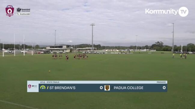 Replay: AFLQ Schools Cup State finals - St Brendan's College v Padua College (Junior Male Third Place)
