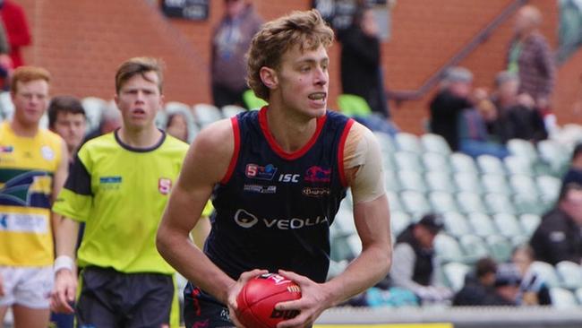 Norwood ruckman Henry Crauford is trialling with Essendon for its final list spot. Credit: SANFL