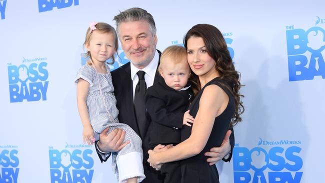 The couple with two of their ever-growing brood in 2017. Picture: Mike Coppola/Getty