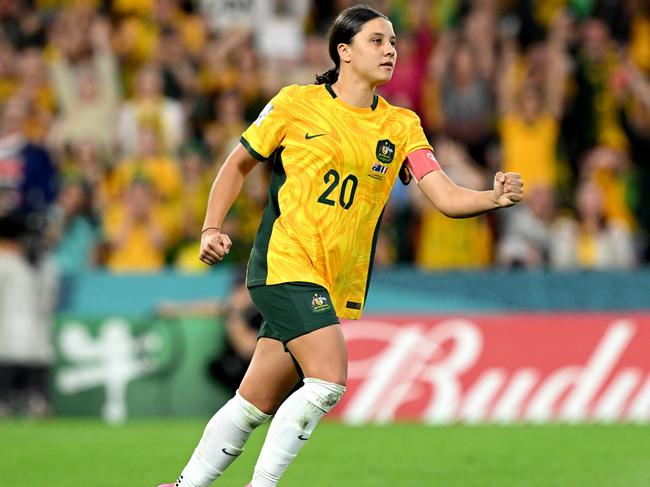 Sam Kerr’s injection off the bench had an immediate impact. Picture: Bradley Kanaris/Getty Images