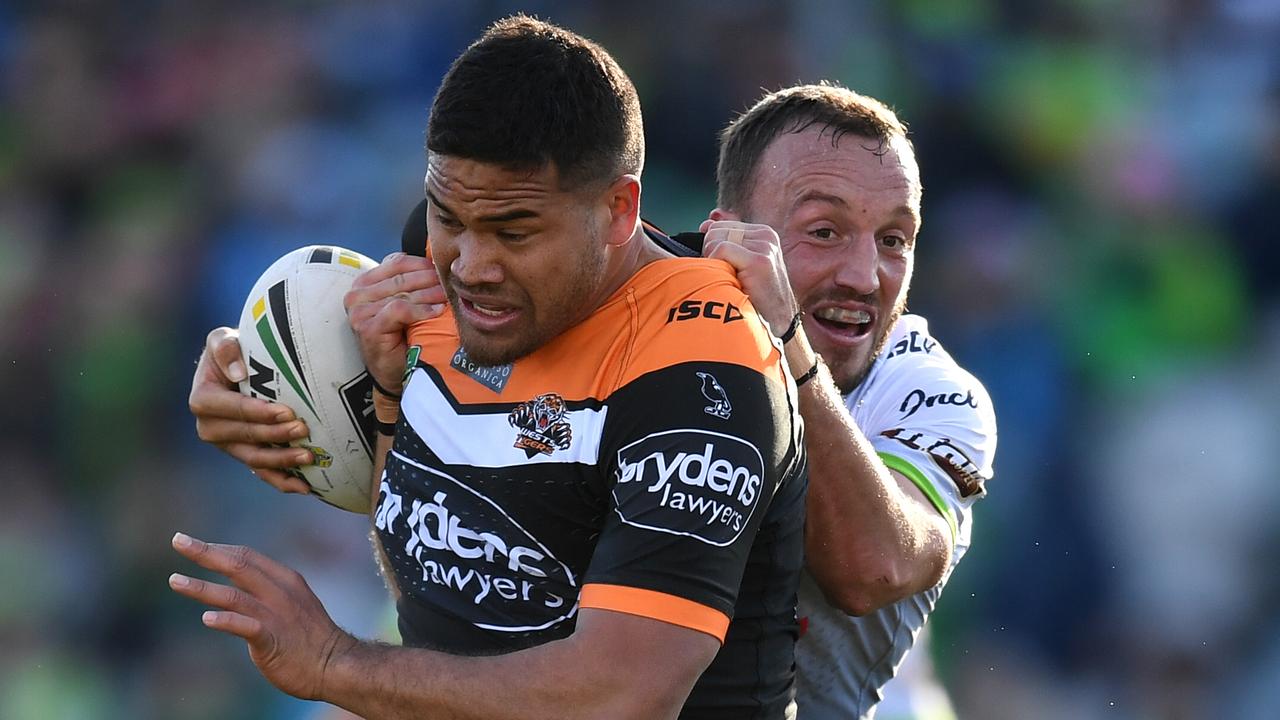 Brett Hodgson Wests Tigers Leaps Air Editorial Stock Photo - Stock Image