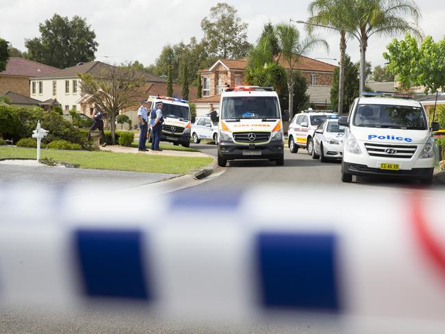 Emergency services at the Cecil Hills, western Sydney, home.