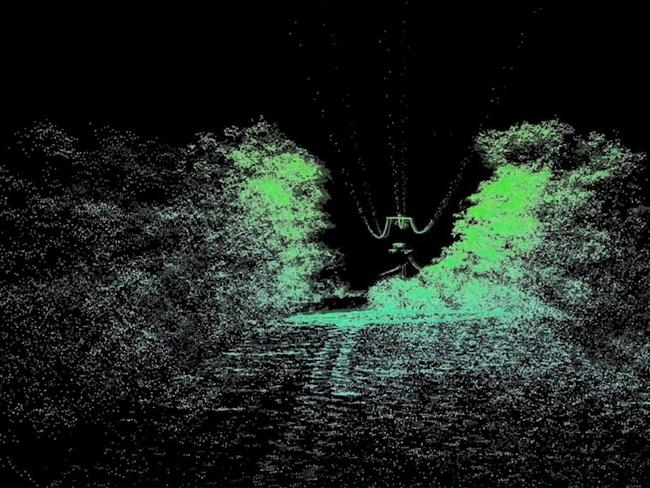 Using LIDAR (radar) imaging Ausgrid is able to compile a 3D image of it's network to identify potential faults such as tree branches to an accuracy of within 2cm. Picture: supplied