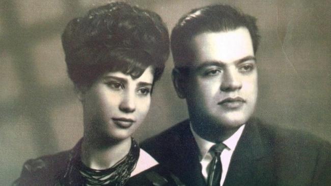 Fathi ‘Fred’ Shahin with wife Salwa before migrating to Australia. Picture supplied by Sam Shahin.