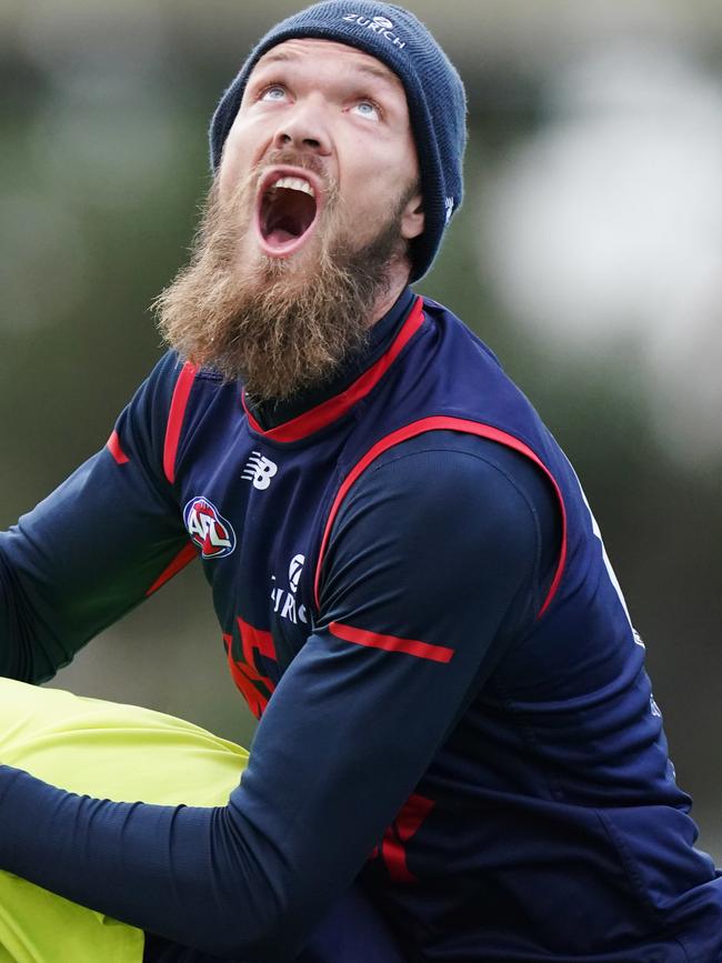 Max Gawn of the Demons prepares for Round 2.