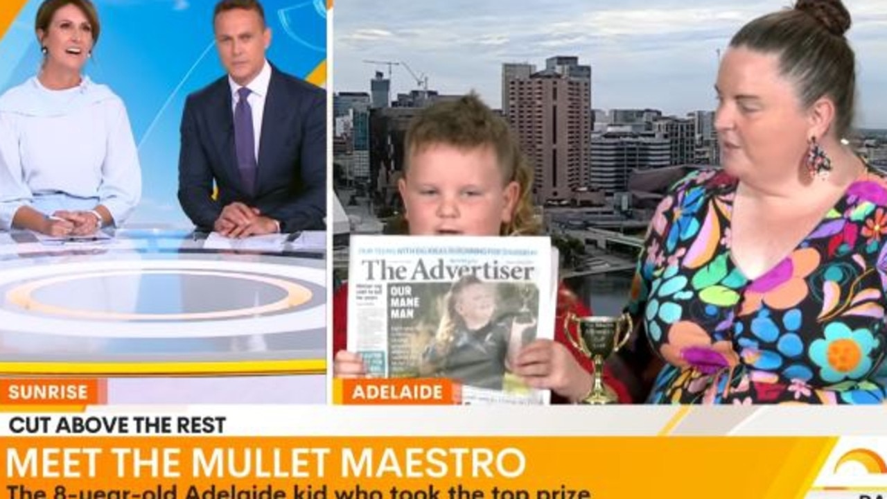 Mullet Cup Winner Ambrose Skyrpek on Sunrise on Thursday morning.