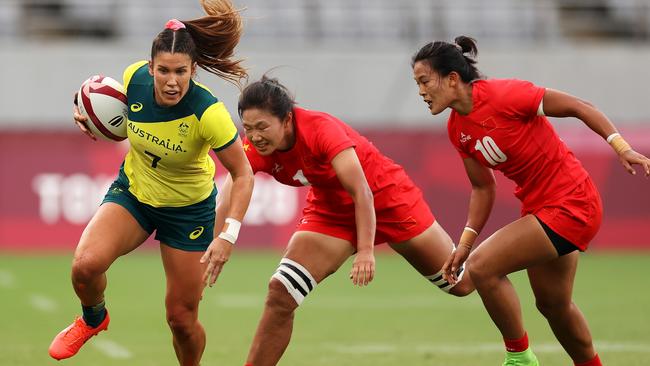 Charlotte Caslick has bounced back to form after Australia’s early exit at the Tokyo Olympics. Picture: Dan Mullan/Getty Images