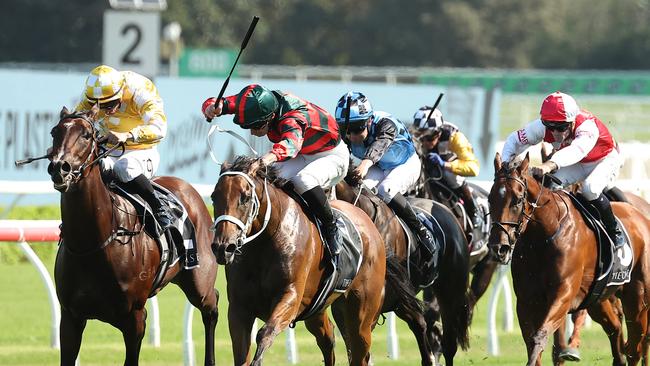 Lady Shenandoah and Lady Of Camelot clear out for a enthralling battle in the Surround Stakes Picture: Jeremy Ng/Getty Images