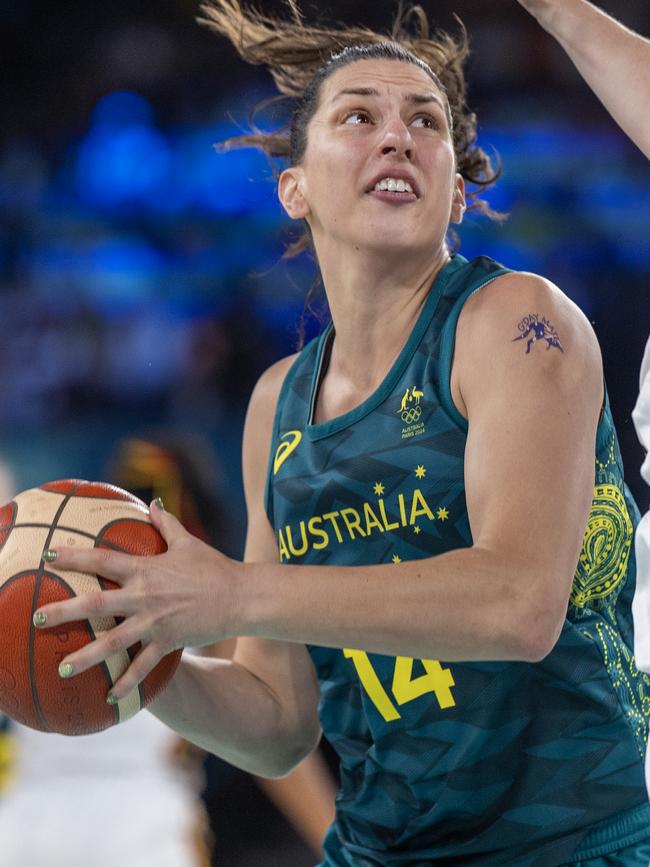 Marianna Tolo in action for the Opals during the Paris Olympics. Picture: Tim Clayton/Corbis via Getty Images
