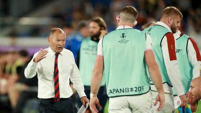 Eddie Jones masterminded England’s stunning upset of the All Blacks — and is now on the Wallabies’ radar. Picture: Getty