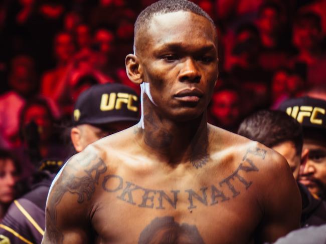 Israel Adesanya claimed Dricus Du Plessis had a ‘colonial mindset’ in the build-up to their bout at UFC 305. Picture: Dean Tirkot