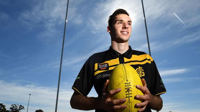 Glenelg’s Callum Park is tipped to be picked up in next week’s AFL Draft. Picture: Tom Huntley