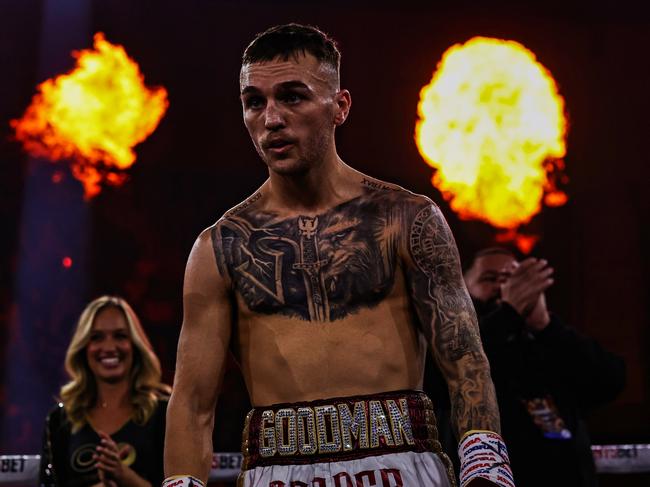 Sam Goodman v Chainoi Worawut at the No Limit Boxing fight night at WIN Entertainment Centre on July 10, 2024 Pictures: No Limit Boxing/Gregg Porteous