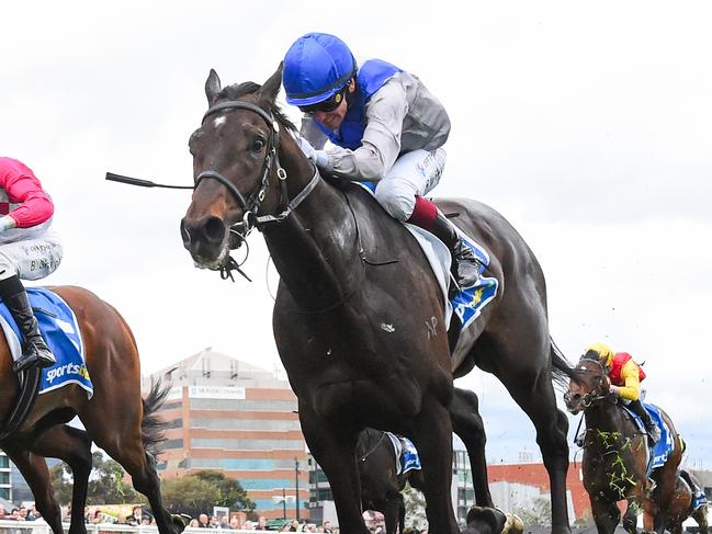 Angel Capital ridden by Ben Melham wins the Sportsbet Caulfield Guineas Prelude at Caulfield Racecourse on September 21, 2024 in Caulfield, Australia. (Photo by Reg Ryan/Racing Photos via Getty Images)