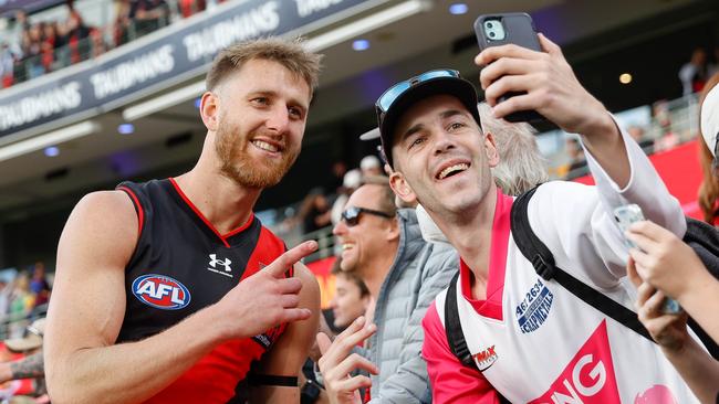 Despite re-signing, there is no guarantee Dyson Heppell will be captain in 2023 under a new coach. Picture: Getty Images