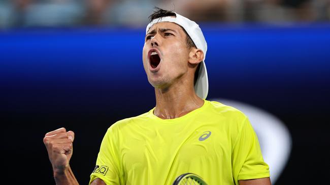 Jason Kubler celebrates. Picture: Brendon Thorne/Getty Images