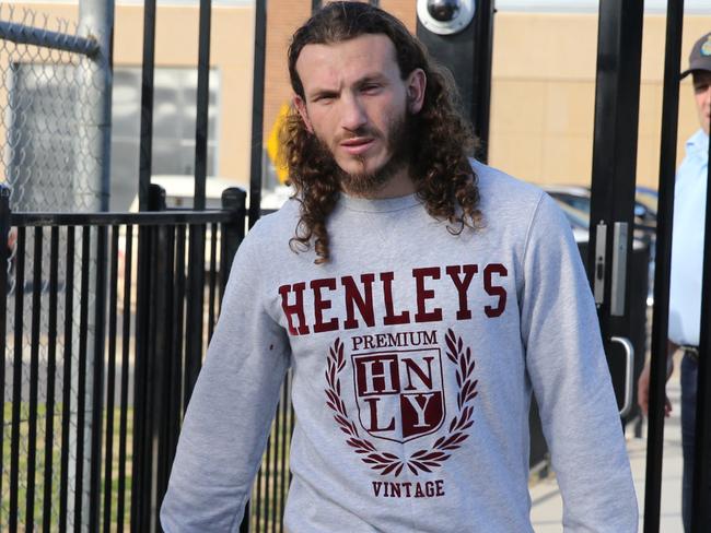 Ahmed Elomar, brother of slain jihadi Mohammed Elomar, being released from Goulburn Supermax Correctional Centre last August. Picture: Ray Strange.