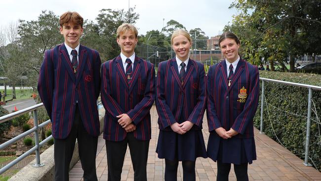 Barker College school leaders Broden, Tom, Ruby, and Jodie.