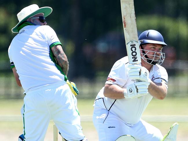 GDCA Cricket: East Sunbury v Diggers Rest Bulla Lindon Dowsett of Diggers Rest battingSaturday, January 9, 2021, in Sunbury, Victoria, Australia. Picture: Hamish Blair