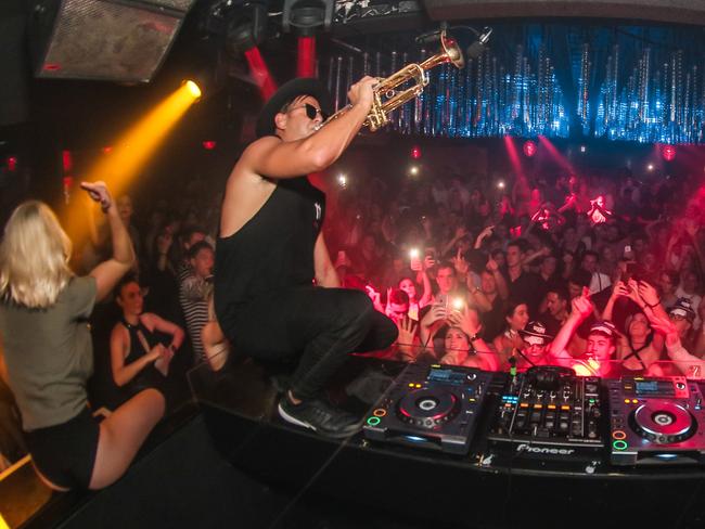 Timmy Trumpet performing at Platinum Nightclub Broadbeach. Photo: Damien Wright.