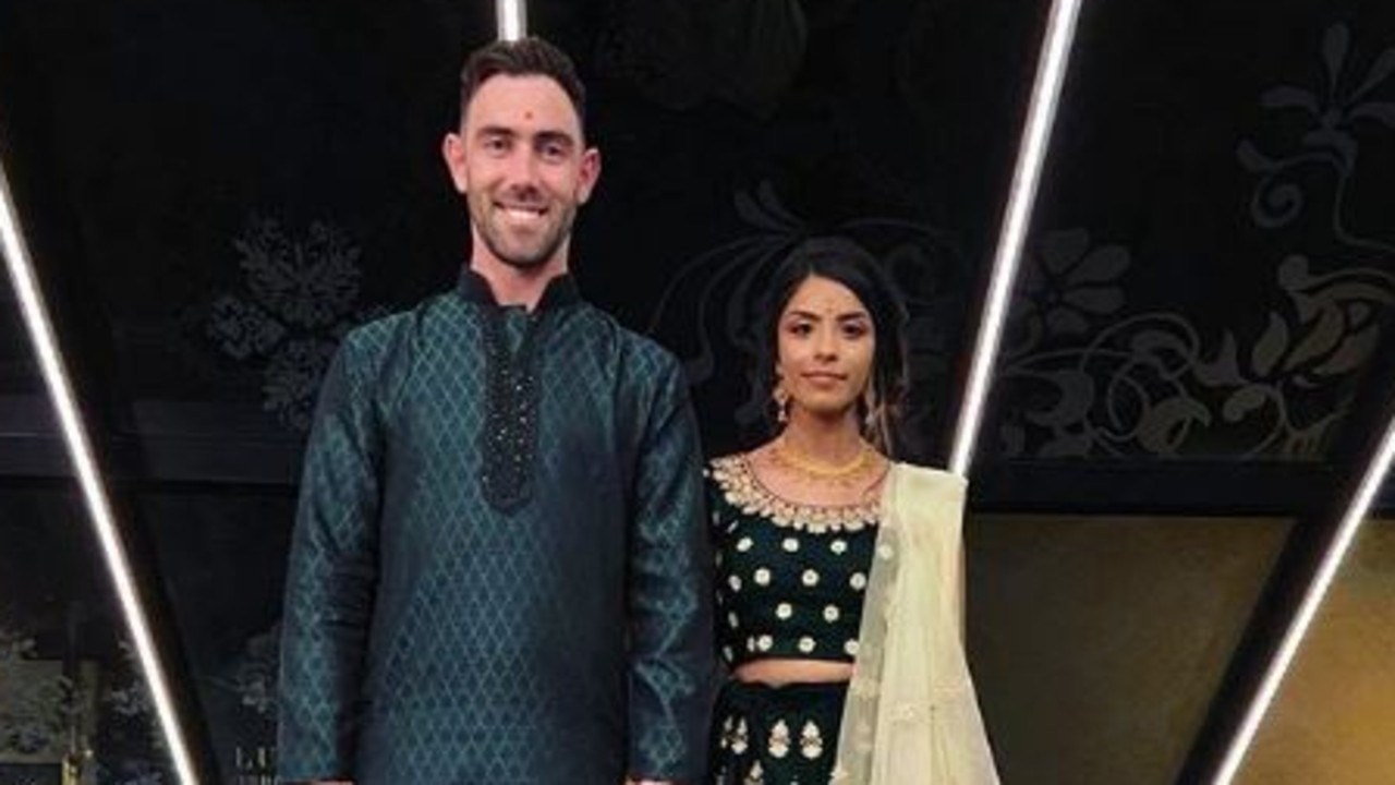 Glenn Maxwell celebrates his engagement to Vini Raman.