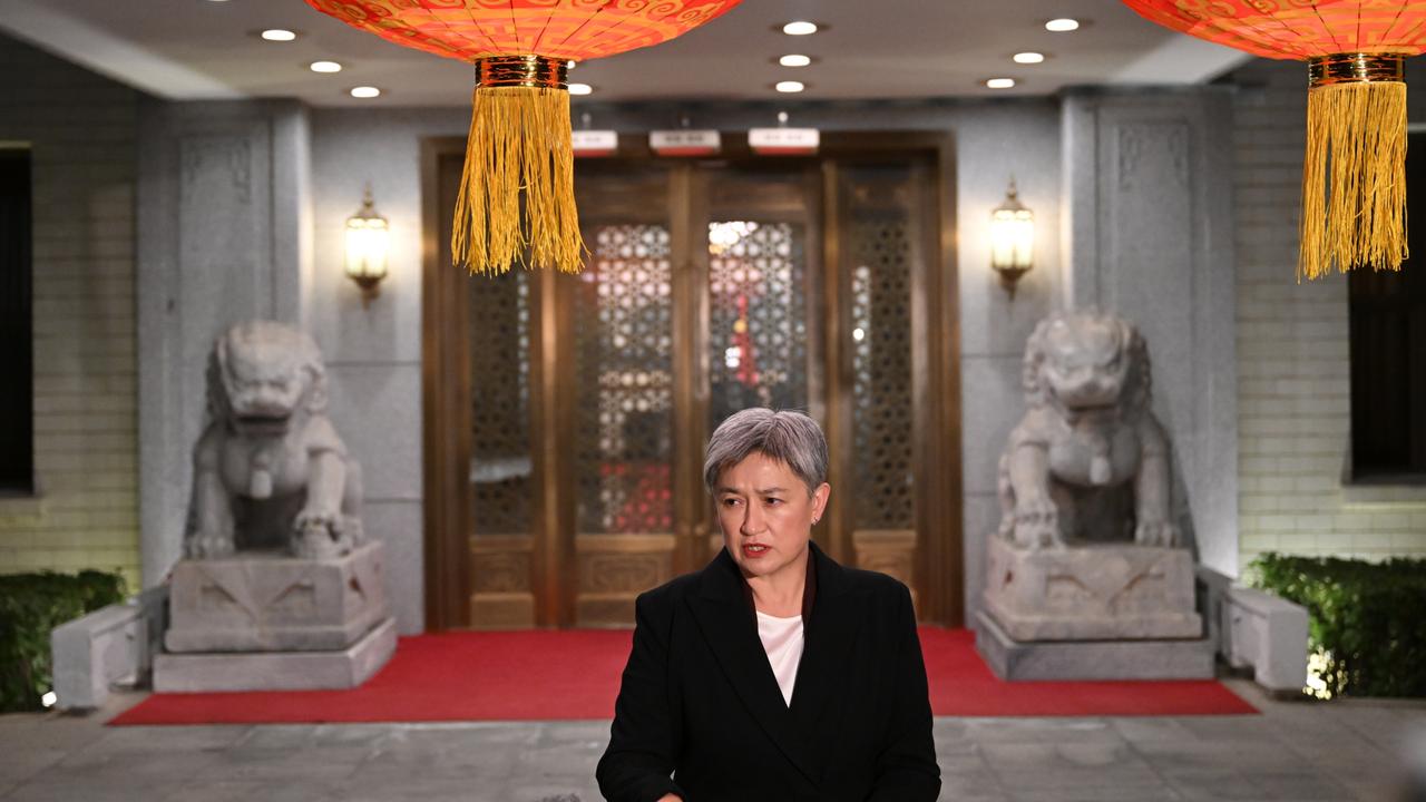 Foreign Minister Penny Wong speaks after a meeting Chinese Foreign Minister Wang Yi at Diaoyutai State Guesthouse in Beijing, China, in December last year. She has powers to veto or approve any foreign deals. Picture: Lukas Coch/ Pool/ NCA Newswire