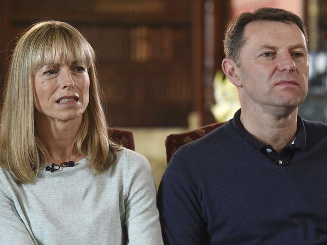 Kate and Gerry McCann have never stopped searching for their daughter, Madeleine. Picture: Joe Giddens/Pool via AP