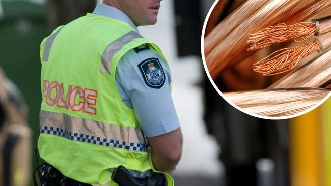 Police are on the hunt for brazen thieves who stole hundreds of metres of copper wire from underground near a busy regional road.