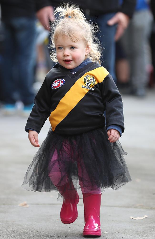 Young Richmond fan Mackenzie, 2. Picture: Alex Coppel