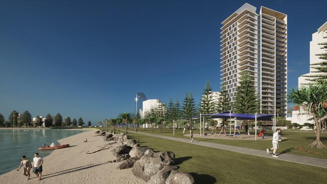 Artist impression of the Golden Shores Holiday Club at Labrador on the Gold Coast.