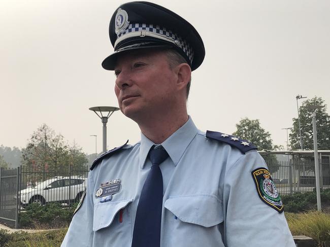 Lake Illawarra Police Acting Inspector Matt Brophey. Picture: Madeline Crittenden. 