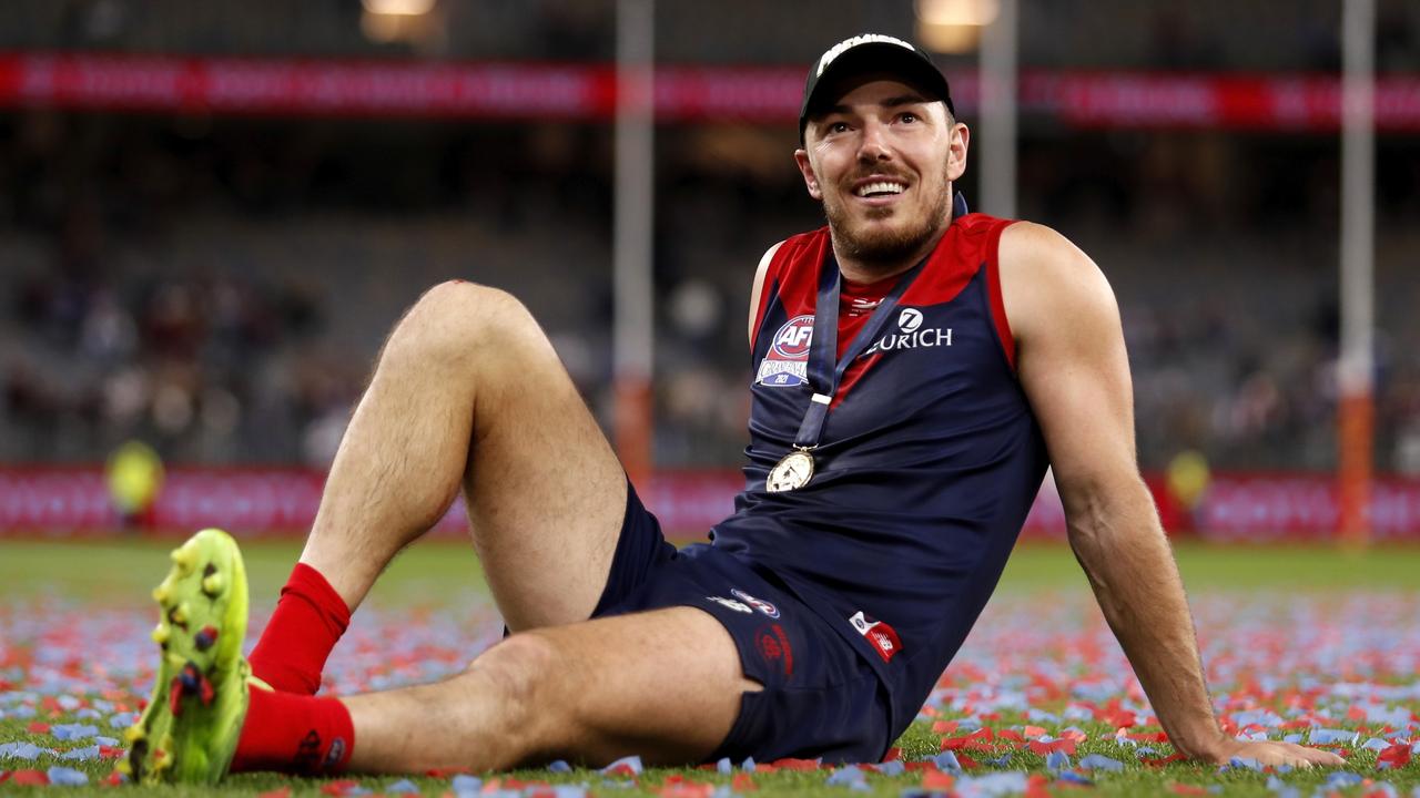 Micheal Hibberd allowing the Premiership to sink in. Picture: Getty Images