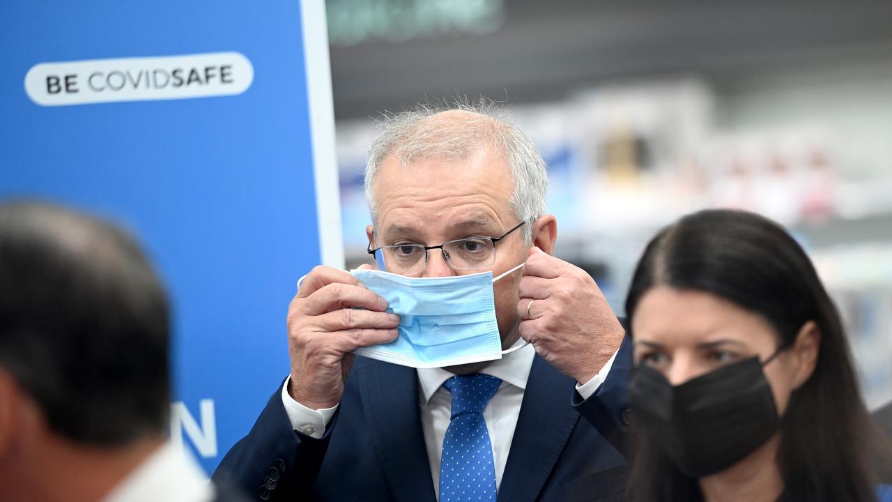 Prime Minister Scott Morrison has tested negative twice since his attendance at a Covid-19 exposure event last Friday. Picture: NCA NewsWire / Jeremy Piper