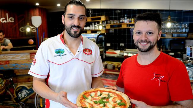 Enrico Sini and Claudio Lo Pinto in their Brookvale pezzeria.