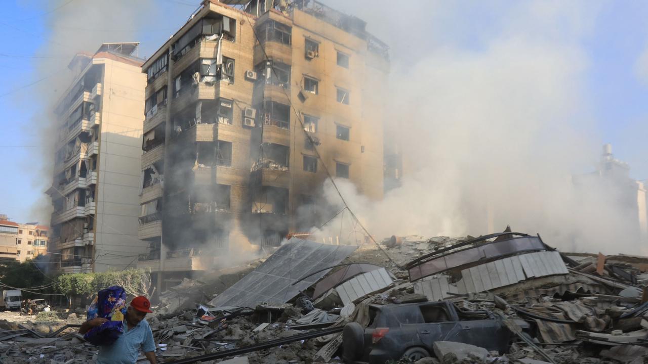 Rubble in one of Beirut’s neighbourhoods. Picture: AFP