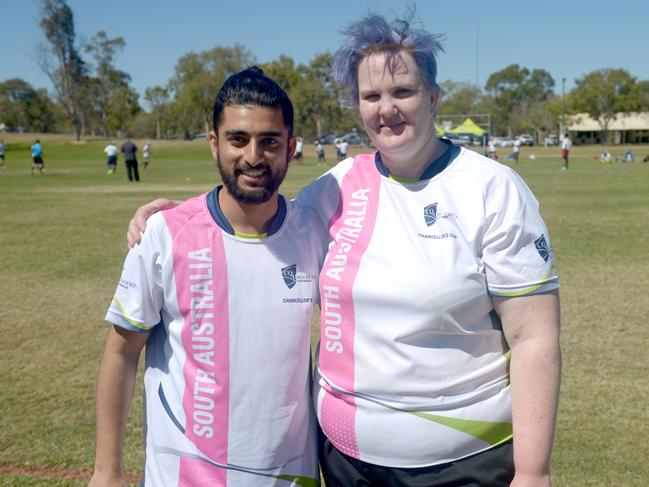 Nareej Atwal and Naomi Johnson at the CQUniversity Chancellor's Cup in Rockhampton August 2019