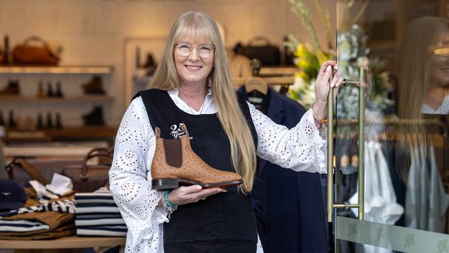 R.M. Williams employee Allyson Edwards checks out the new flagship store. Picture: Emma Brasier