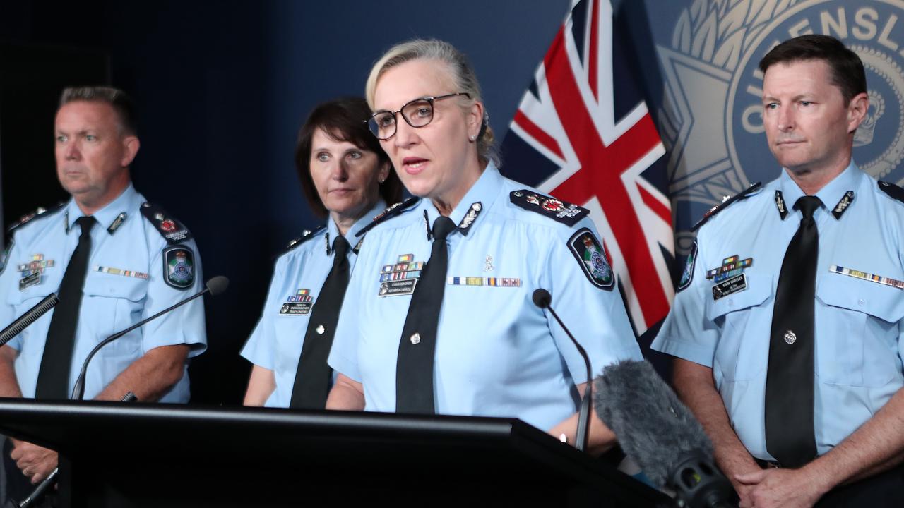 Police Commissioner Katarina Carroll speaking after the report was released on Monday. Picture: Liam Kidston