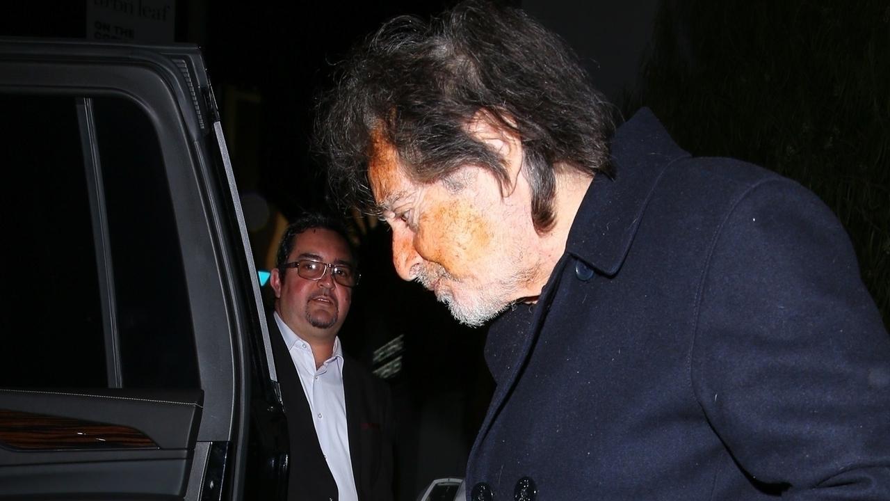 Another snap shows Al Pacino’s complexion’s a lighter shade on the side of his face. Picture: The Hollywood JR / BACKGRID