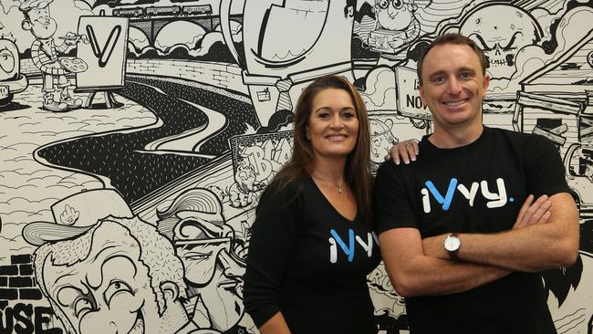 iVvy founders Lauren Hall and James Greig. Picture Glenn Hampson