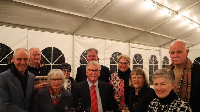 Scott and Mary Young, Stewart Sparksman, Rosemary Gwynne, Garry and Margaret Adcock, Bob and Judy Lester, and Ian and Janine Stewart.