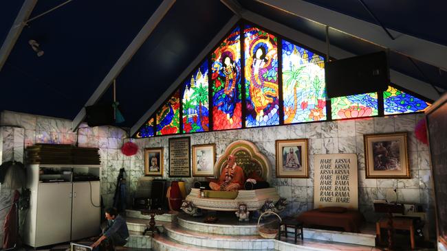 Inside the Krishna Village Temple at Eungella near Murwillumbah. Photo: Scott Powick Daily News