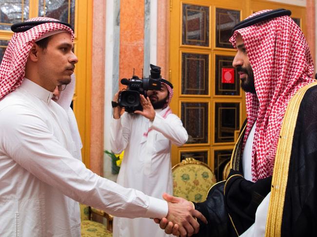 The prince met with Jamal Khashoggi’s son, Salah, in the weeks following the journalist’s disappearance. Picture: AP