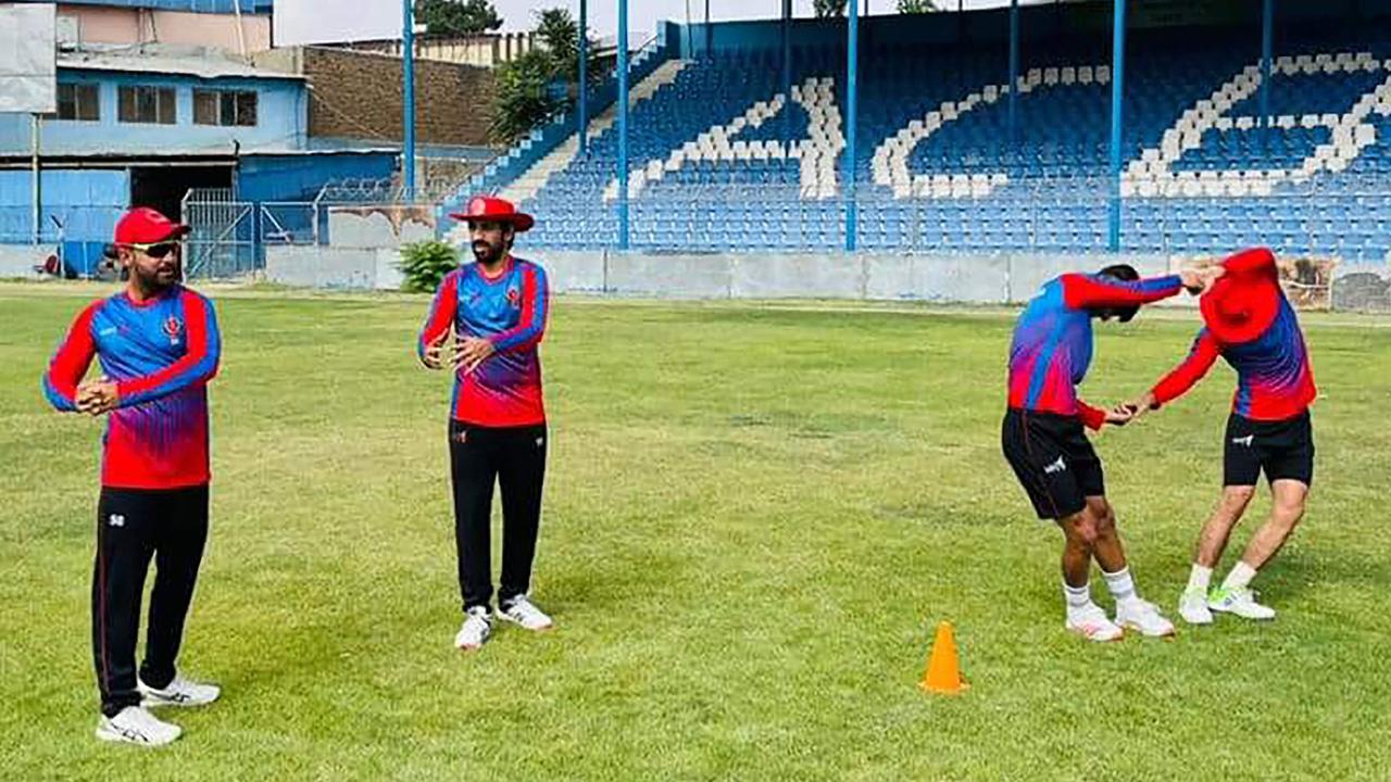 Afghanistan’s male cricket team is due to play Australia in Hobart in November. Picture: Afghanistan Cricket Board/AFP